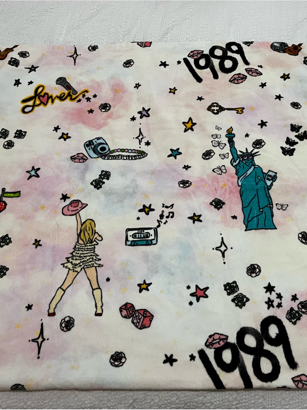 1989 Inspired Graphic Beach Towel Pastel Print Taylor Swift Swiftie 32 x 60